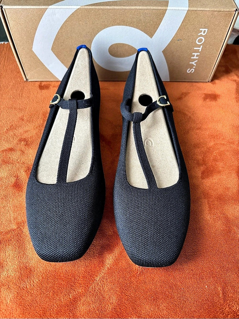 Rothy's The T-Strap Mary Jane Flats Black US 12